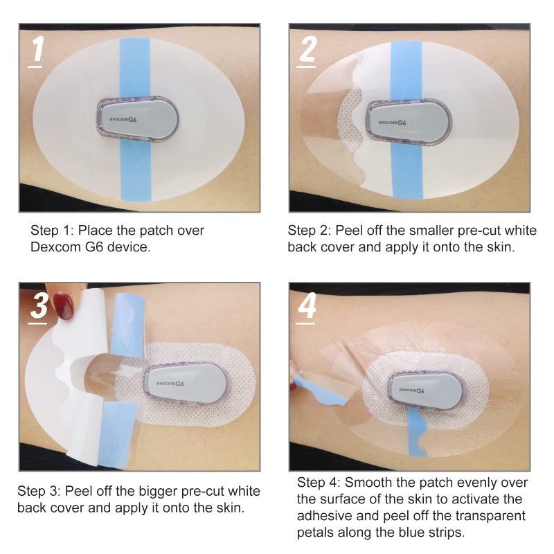 HONYOU 36Pack G6 Adhesive Patches Waterproof, Transparent G6 Over Patches 10 Days Long Stay CGM Tape G6 Overpatch, One-Handed Easy to Use Latex-Free & Hypoallergenic - Image 5